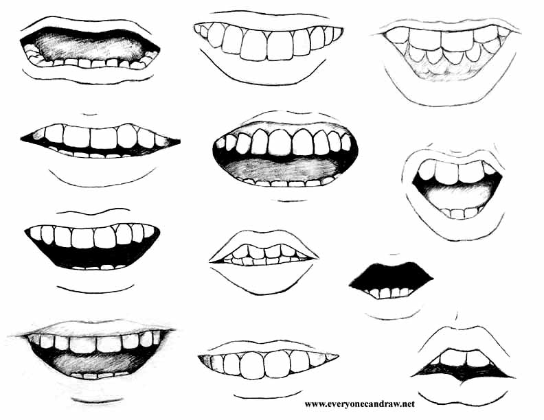 portraits mouths for mix and match page 2